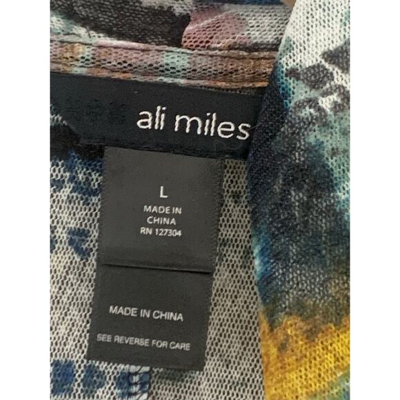 Ali Miles sz LG Mesh Opend Front Jacket Cardigan Lagenlook Art to Wear ! - Picture 5 of 7